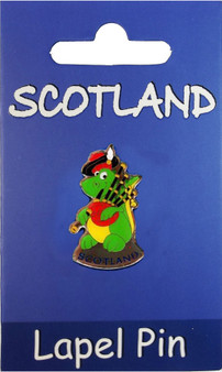 Scottish  Lapel Pin Nessie Piper Design on Scottish Lapel Pin