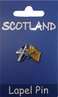 Scottish  Lapel Pin Twin Scottish Flags Design on Scottish Lapel Pin