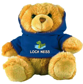 Adorable Fluffy Little Teddy Bear Souvenir Toy with A Blue Loch Ness Jumper