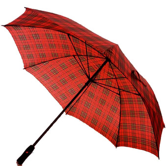 Red Scottish Royal Stewart Highland Tartan Large Mens Golf Umbrella