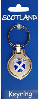 Scottish Keyring Blue Scottish Saltire Useful Scottish Photo Holder on a Keyring