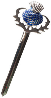 Kilt Pin Thistle Sword Design Scottish Traditional Black Enamel
