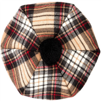 Stewart Camel Tartan Ladies Tammy Hat & Scarf Set Lambswool