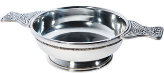 Pewter Quaich Scottish Celtic Band Extra Large Size Tasting Bowl Ideal Christening Gift Engravable