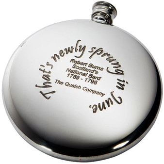 Sporran Flask 4oz O my Love Wording Ideal For Engraving