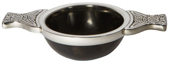 60mm Horn and Pewter Scottish Quaich Cup of Friendship Ideal Christening Gift