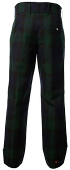 Mens High Quality Tartan Trousers Black Watch