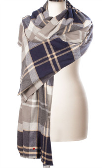 Tartan Brushed Cotton Scarf