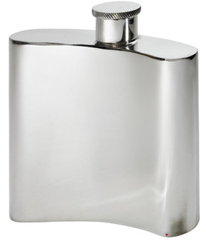 Giant Kidney Shape Flask 26oz Pewter in Plain Polished Finish