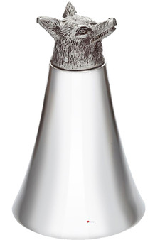 Pewter Jigger Measure or Stirrup Cup with Fox Head - 5 oz Pewter Jigger Measure or Stirrup Cup with Fox Head - 5 oz