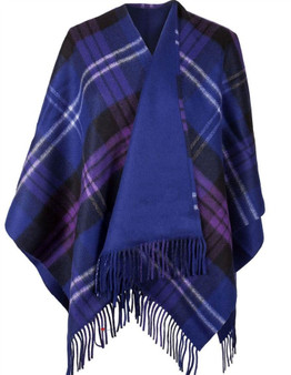 Dunedin Cashmere Double Faced Big Check Mini Cape