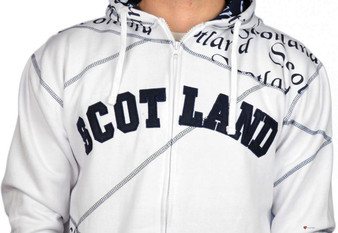 Zipper Top Scotland Scroll Hoodie