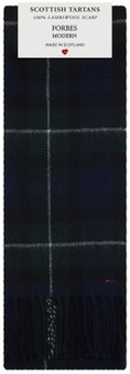 Mens Scarf & Tie Gift Set Wool Tie Forbes Modern Tartan Plaid Design 100% Lambswool Scarf