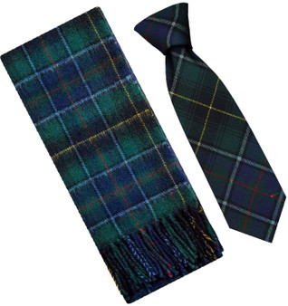 Mens Scarf & Tie Gift Set Wool Tie MacInnes Modern Tartan Plaid Design 100% Lambswool Scarf Mens Scarf & Tie Gift Set Wool Tie MacInnes Modern Tartan Plaid Design 100% Lambswool Scarf