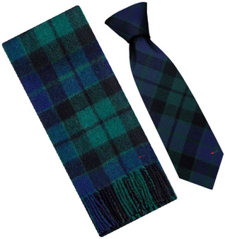 Mens Scarf & Tie Gift Set Wool Tie MacKay Modern Tartan Plaid Design 100% Lambswool Scarf Mens Scarf & Tie Gift Set Wool Tie MacKay Modern Tartan Plaid Design 100% Lambswool Scarf