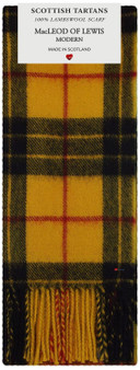 Mens Scarf & Tie Gift Set Wool Tie MacLeod of Lewis Modern Tartan Plaid Design 100% Lambswool Scarf