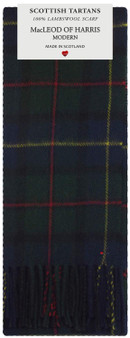 MacLeod Of Harris Modern Tartan Plaid 100% Lambswool Scarf & Tie Gift Set