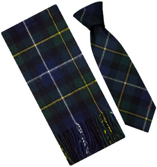 Mens Scarf & Tie Gift Set Wool Tie MacNeil Of Barra Modern Tartan Plaid Design 100% Lambswool Scarf