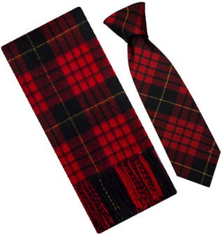 Mens Scarf & Tie Gift Set Wool Tie MacQueeen Modern Tartan Plaid Design 100% Lambswool Scarf Mens Scarf & Tie Gift Set Wool Tie MacQueeen Modern Tartan Plaid Design 100% Lambswool Scarf