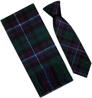 Mens Scarf & Tie Gift Set Wool Tie Russell Modern Tartan Plaid Design 100% Lambswool Scarf Mens Scarf & Tie Gift Set Wool Tie Russell Modern Tartan Plaid Design 100% Lambswool Scarf