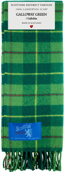Scottish District Lambswool Scarf Galloway Green