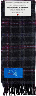 Scottish District Lambswool Scarf Hebridean Heather