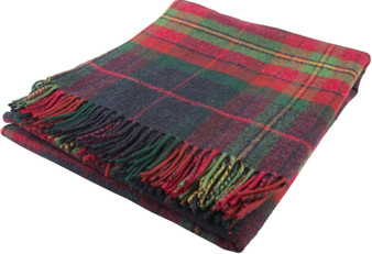 Large Soft Luxury Lambswool Merino Inveralmond Throw - Midnight