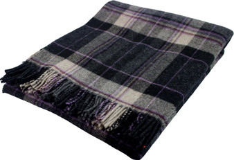 Large Soft Luxury Lambswool Merino Inveralmond Throw - Quartz