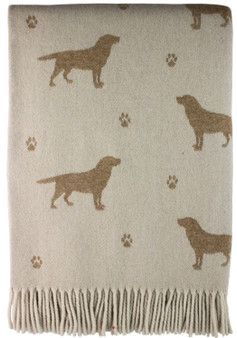 Large Soft Luxury Lambswool Merino Labrador Throw - Bran