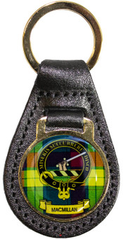Leather Key Fob Scottish Clan Crest MacMillan Made in Scotland