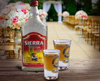 Kerr Scottish Clan Crest Tequila Slammer Shot Glass Set of 2 Scottish Made