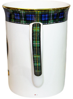 Bone China Coffee Tea Mug Campbell Clan Crest Gold Rim Scottish Made