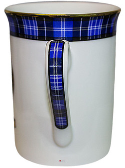 Bone China Coffee Tea Mug Clark Clan Crest Gold Rim Scottish Made