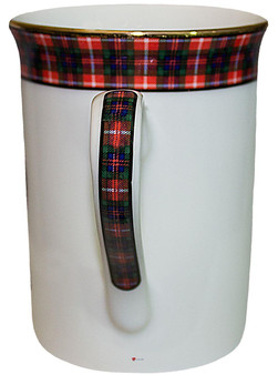 Bone China Coffee Tea Mug Fraser Clan Crest Gold Rim Scottish Made