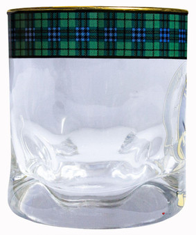 Keith Clan Crested Tartan Edging Heavy Based Whisky Glass