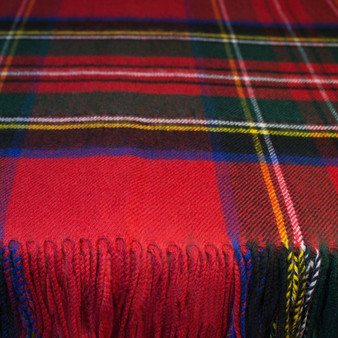 Luxury Tartan Soft Lambswool Plaid Throw Blanket Stewart Royal Travel Blanket Rug