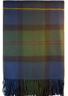 Luxury Tartan Soft Lambswool Plaid Throw Blanket MacLeod of Harris AntiqueTravel Rug