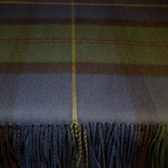 Luxury Tartan Soft Lambswool Plaid Throw Blanket MacLeod of Harris AntiqueTravel Rug