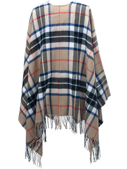 Ladies Shawl Cape Lambswool Thomson Camel Modern Tartan Made To Order