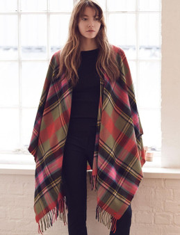 Ladies Shawl Cape Lambswool Tullynessle Camel Grey Made To Order