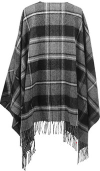Ladies Shawl Cape Lambswool MacRae Hunting Grey Tartan Made To Order