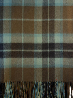 Ladies Shawl Cape Lambswool Thomson Hunting Brown Weathered Tartan Made To Order