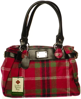 'Eva' Wool Handbag Deby Check Tartan Design