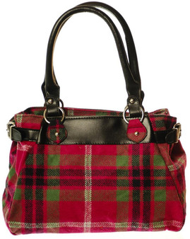 'Eva' Wool Handbag Deby Check Tartan Design