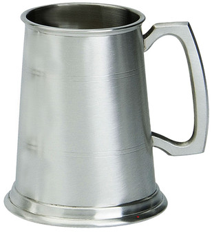 Pewter Tankard Handmade 1pt Satin Finish Double Lined Engravable Great Gift