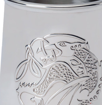 Pewter Tankard 1pt Embossed Kells Dragon Design Ideal Gift Handmade