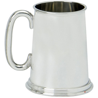 Pewter Tankard Classic Shape English Pewter Polished Finish 1pt Great Gift