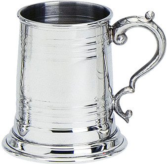 Pewter Tankard Traditional Flared Base Worcester Polished Finish Half Pint Great Gift