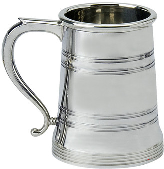 Pewterware 1 pint Tankard Traditional Shape Beer Mug Engravable Glass Base Great Gift
