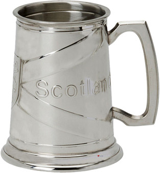 Mens Tankard With Saltire Rampant Lion and Scotland Text Design Great Gift